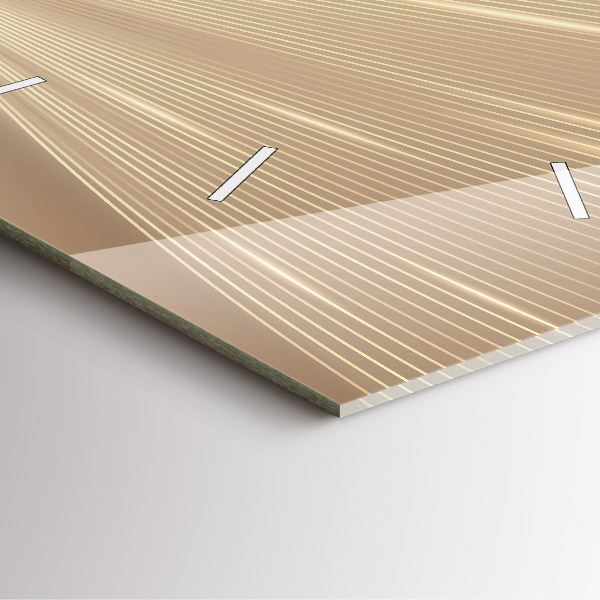 Square glass wall clock Abstract light