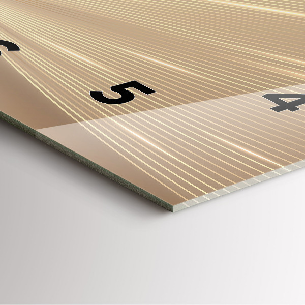 Square glass wall clock Abstract light