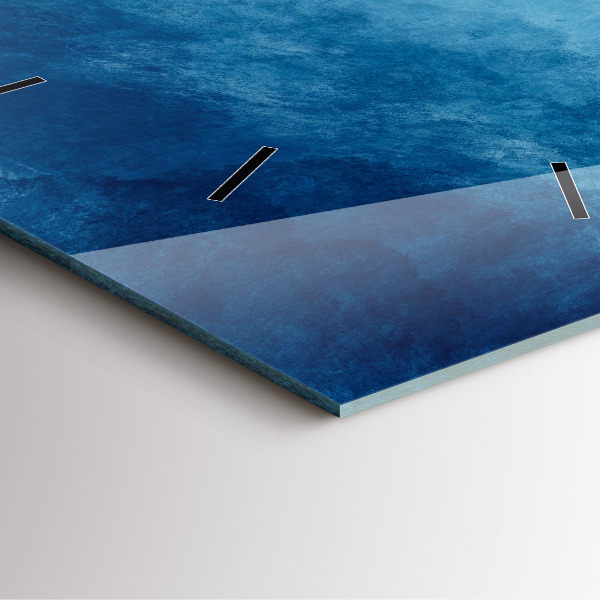 Square glass wall clock Abstraction water