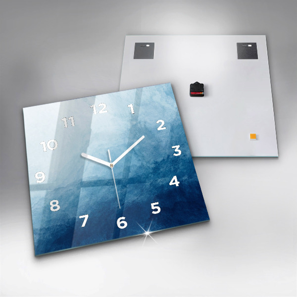 Square glass wall clock Abstraction water