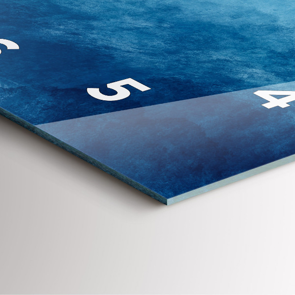 Square glass wall clock Abstraction water