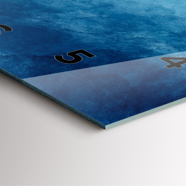 Square glass wall clock Abstraction water