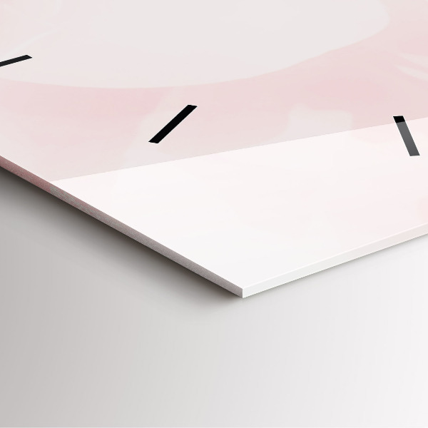 Square glass wall clock Blooming roses