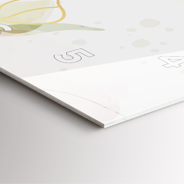 Square glass wall clock Pastel abstraction