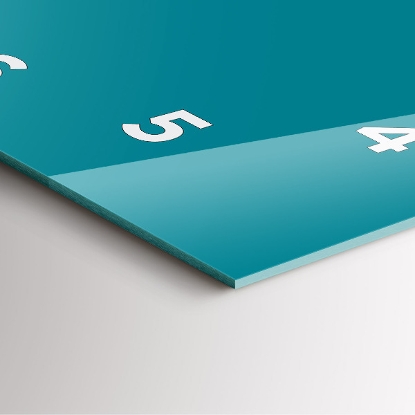 Square glass wall clock Maritime