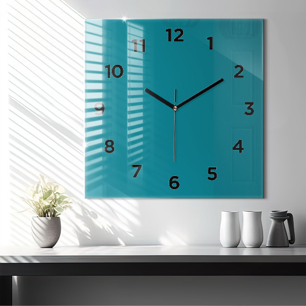 Square glass wall clock Maritime
