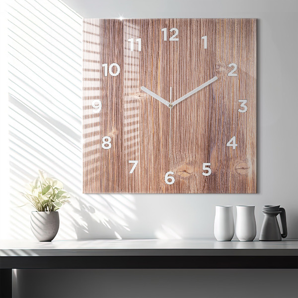 Square glass wall clock Peppers