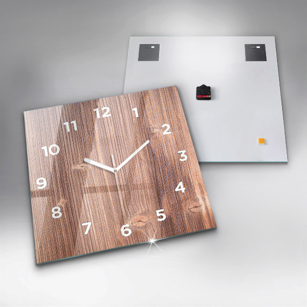 Square glass wall clock Peppers