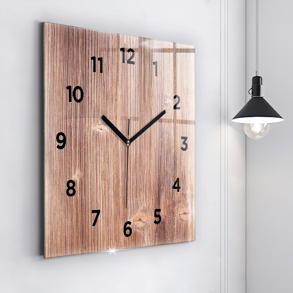 Square glass wall clock Peppers
