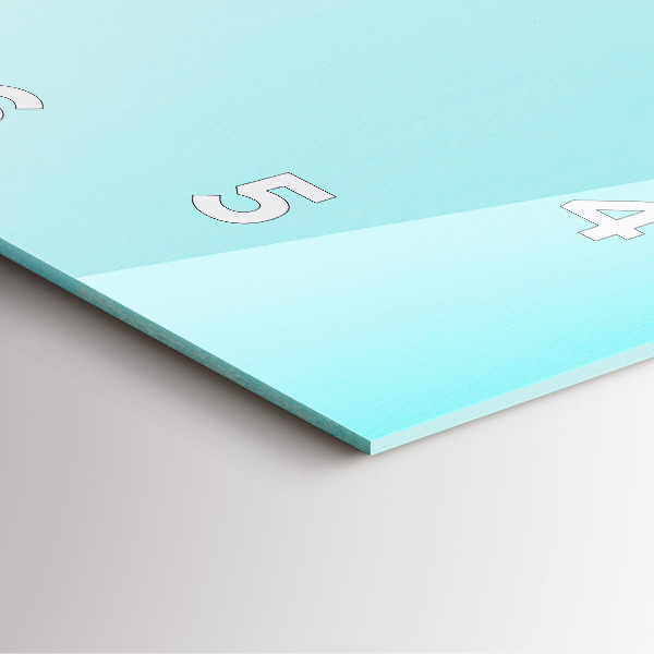 Square glass wall clock Green palm trees