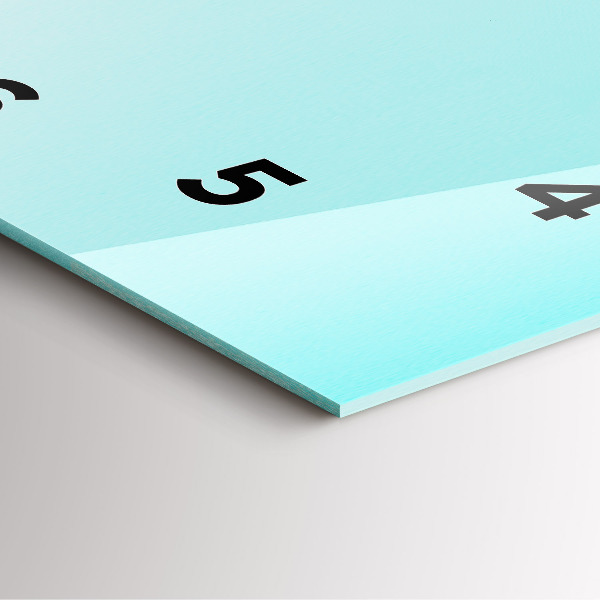 Square glass wall clock Green palm trees