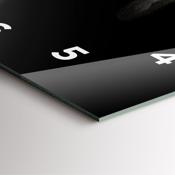 Square glass wall clock Scottish Fold Dog and Cat