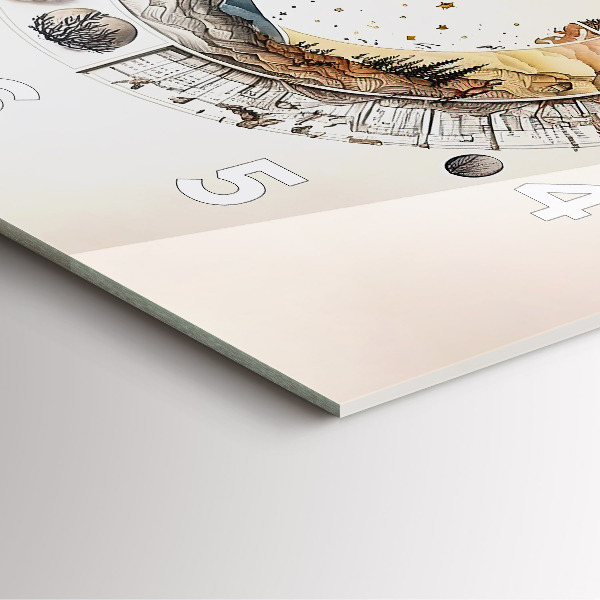 Square glass wall clock Astronomy clock