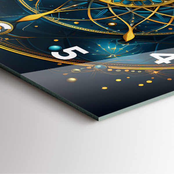 Square glass wall clock Horoscope clock