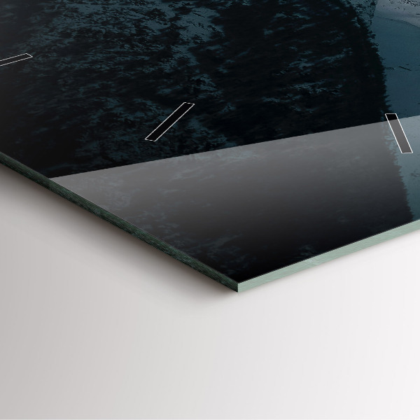 Square glass wall clock Sunset in the mountains