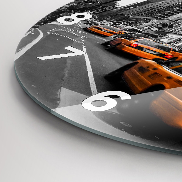 Round glass clock Manhattan and Taxis