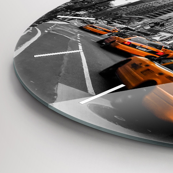 Round glass clock Manhattan and Taxis