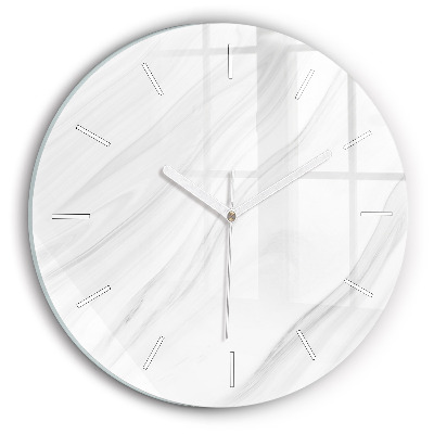 Round glass clock Decorative marble
