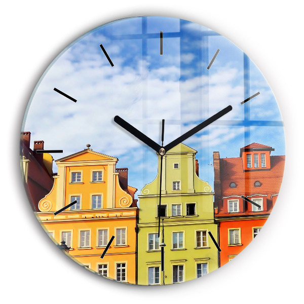 Round glass clock Wroclaw - Old Town