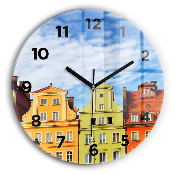 Round glass clock Wroclaw - Old Town