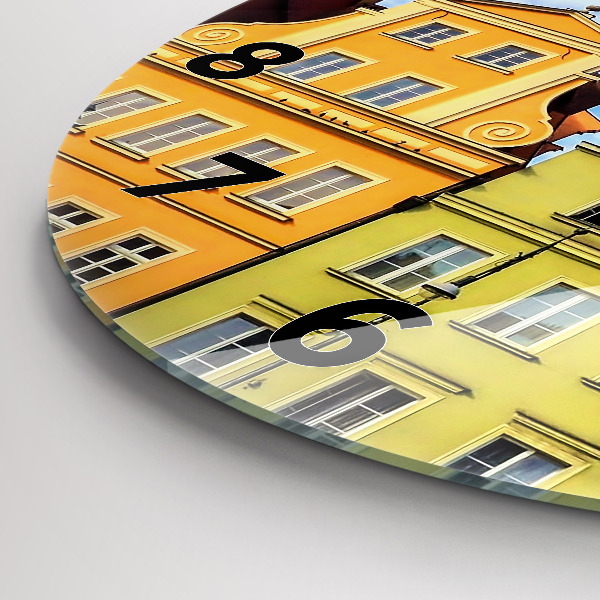 Round glass clock Wroclaw - Old Town
