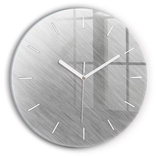 Round glass clock Metal wall