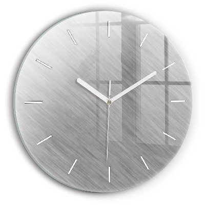 Round glass clock Metal wall