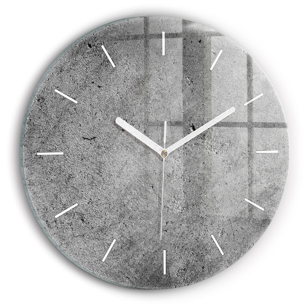 Round glass clock Industrial wall