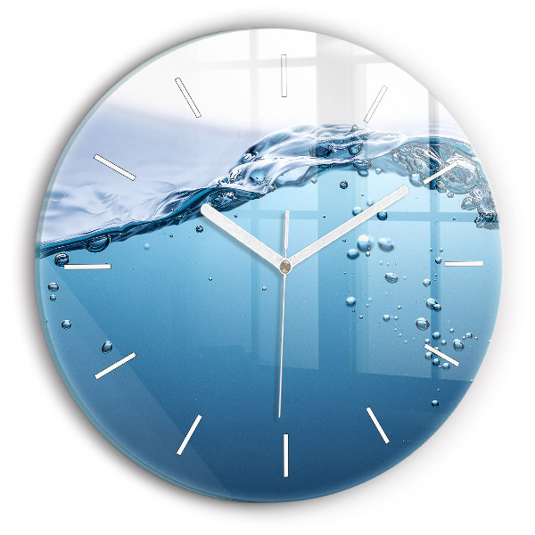 Round glass clock Underwater view