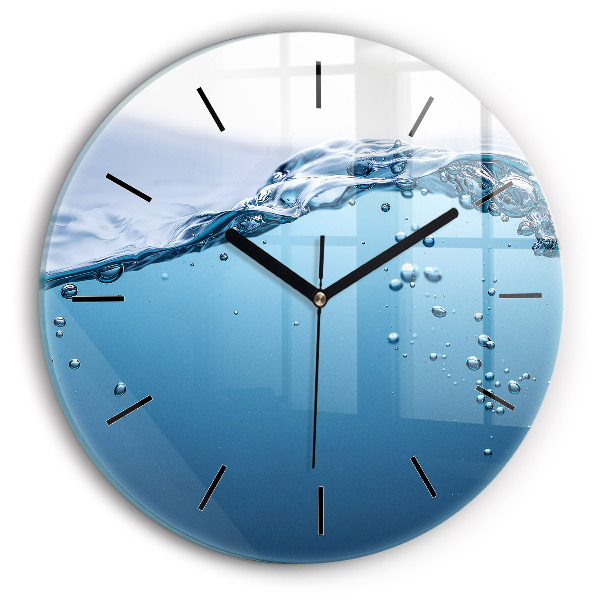 Round glass clock Underwater view