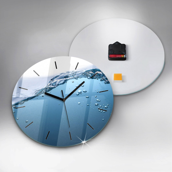 Round glass clock Underwater view