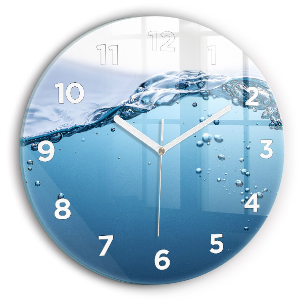 Round glass clock Underwater view