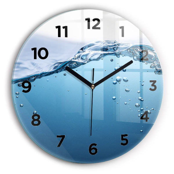 Round glass clock Underwater view