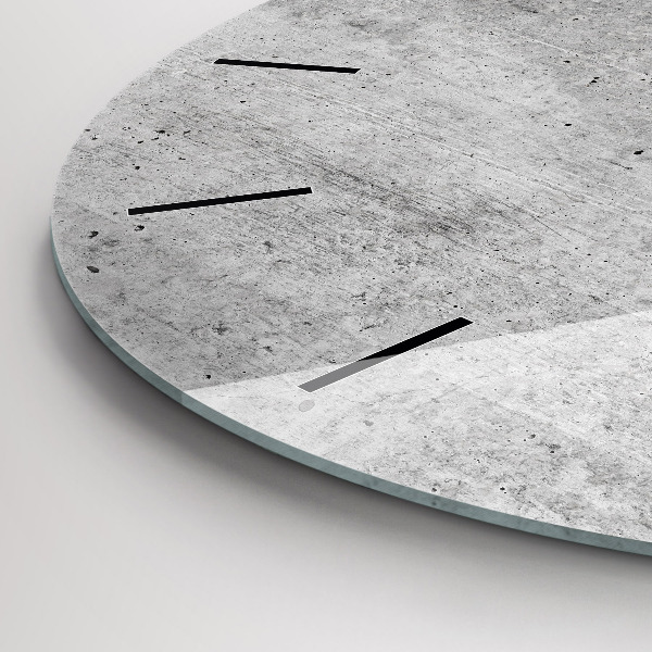 Round glass clock Raw wall