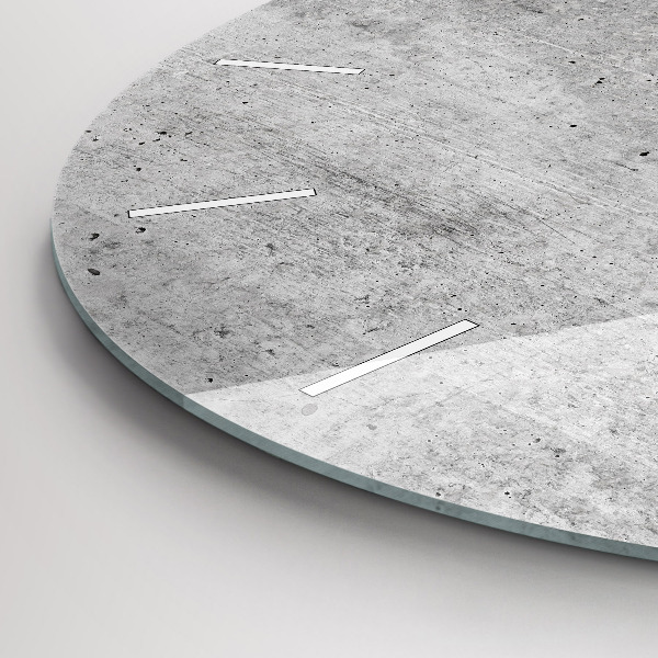 Round glass clock Raw wall
