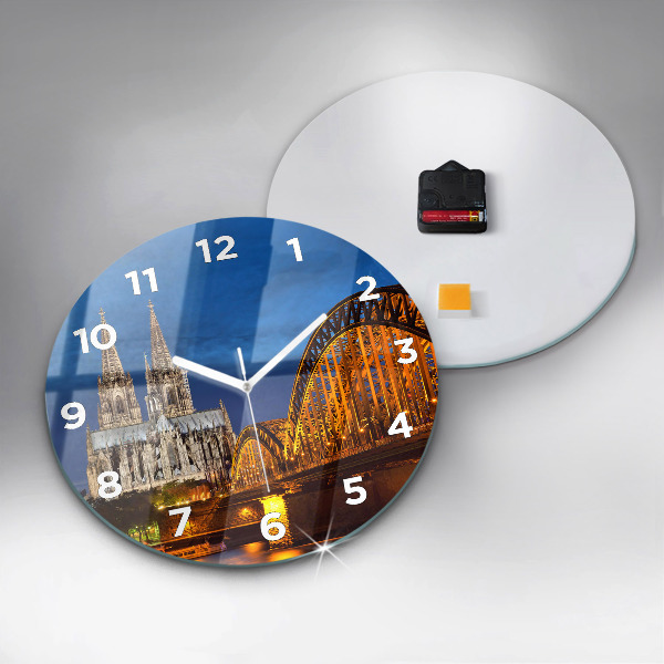 Round glass clock Bridge in Germany
