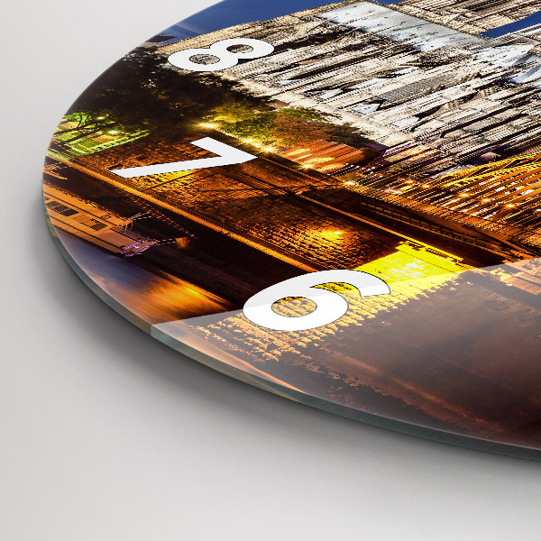 Round glass clock Bridge in Germany