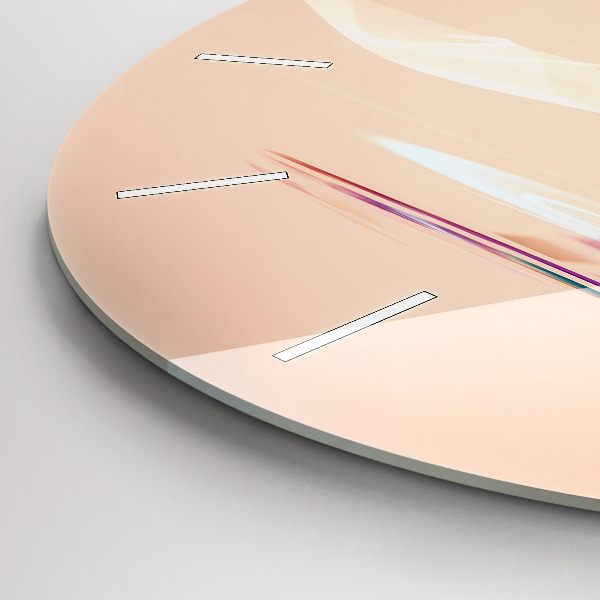 Round glass clock Flamingo illustration