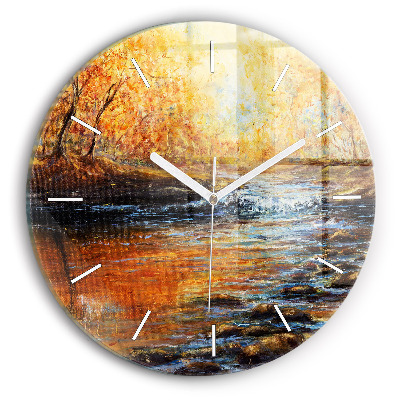 Round glass clock Artistic art