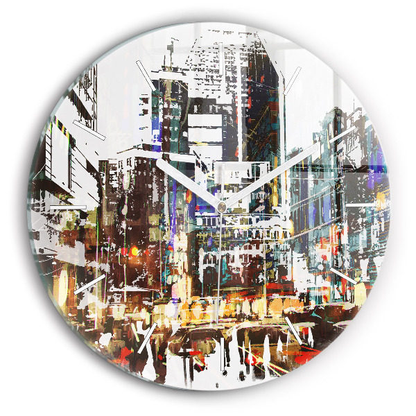 Round glass clock New York City