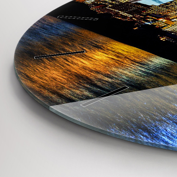 Round glass clock Sydney In The Evening