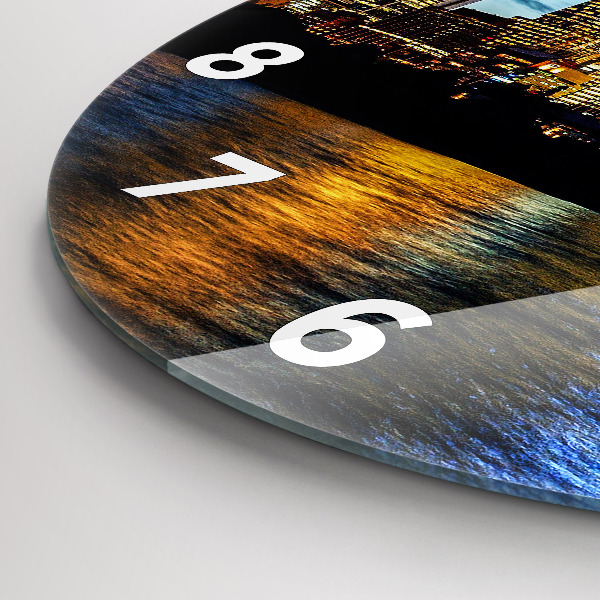 Round glass clock Sydney In The Evening