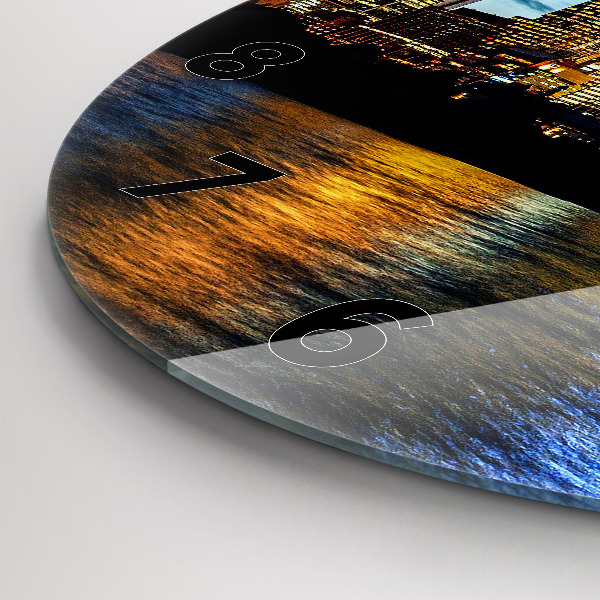 Round glass clock Sydney In The Evening