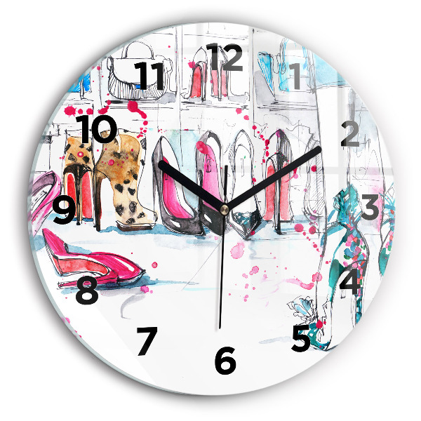Round glass clock The element of femininity