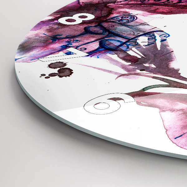 Round glass clock Two Bodies One Soul