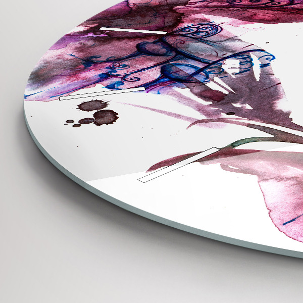 Round glass clock Two Bodies One Soul