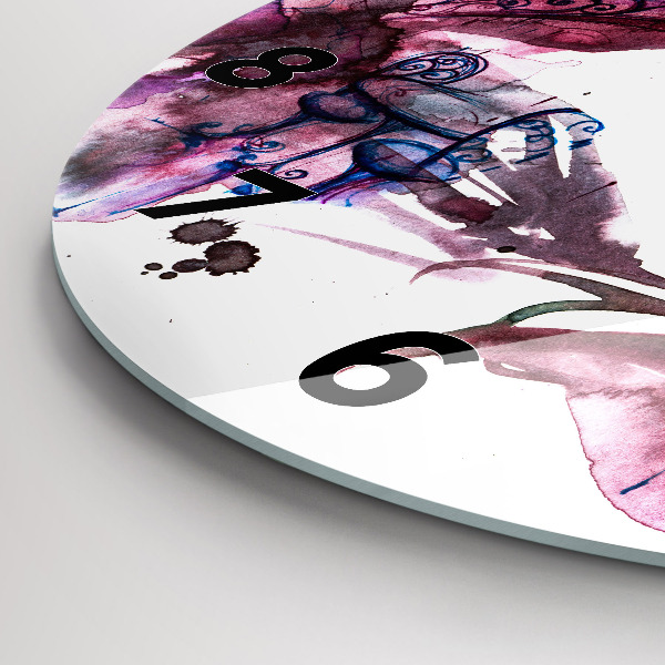 Round glass clock Two Bodies One Soul