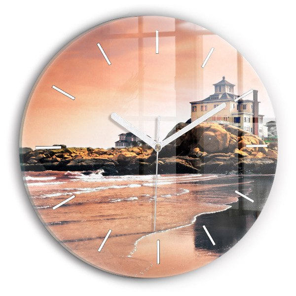 Round glass clock Sherman Coast