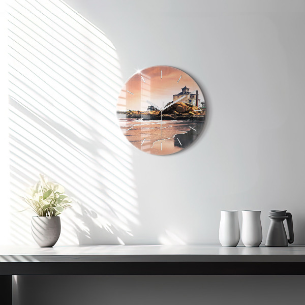 Round glass clock Sherman Coast