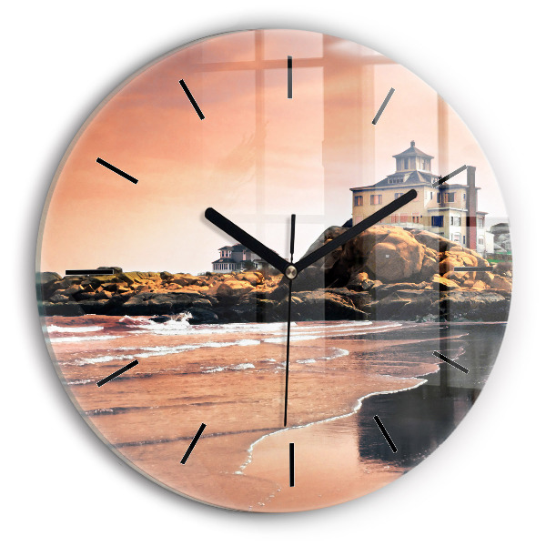 Round glass clock Sherman Coast